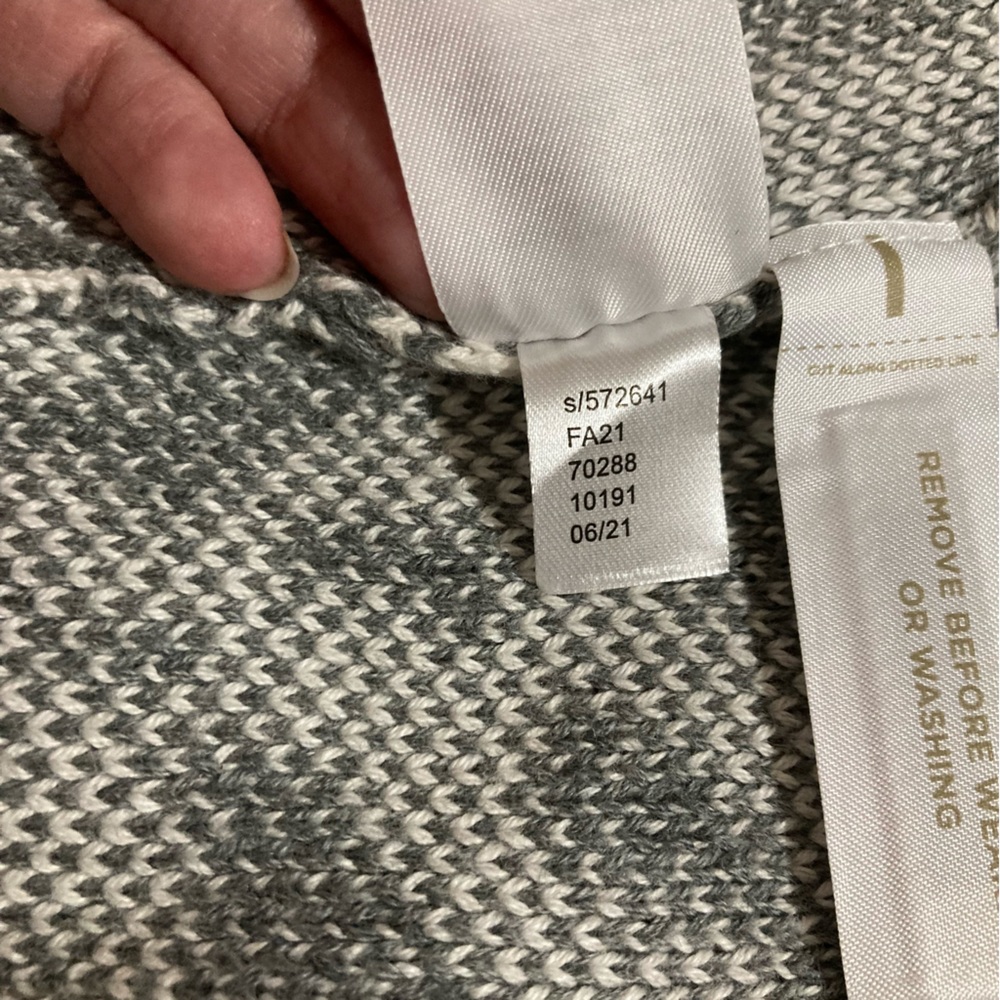 LOFT Gray Leopard Print Cardigan - Picture 6 of 14